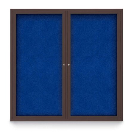United Visual Products Sliding Door Indoor Enclosed Corkboard, 9 UV9029ACSH-WHITE-ULTMAR
